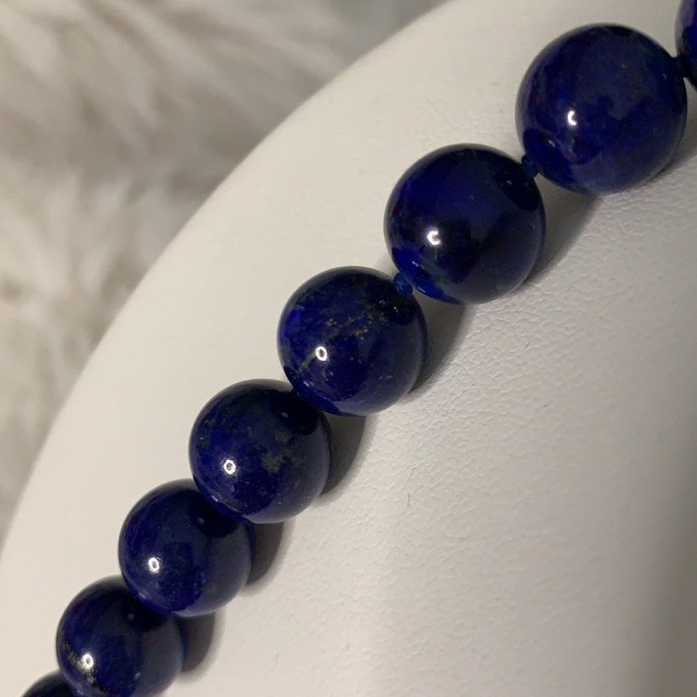 Jai Blue Lapis Bead Necklace - Picture 5 of 7